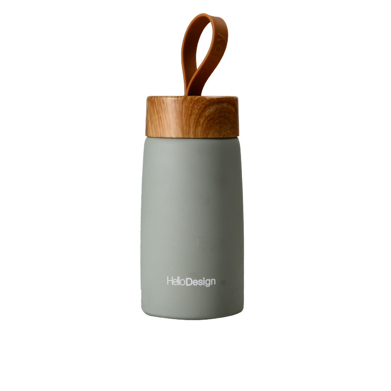 Creativo woodgrain 304 acero inoxidable copa térmica details Picture