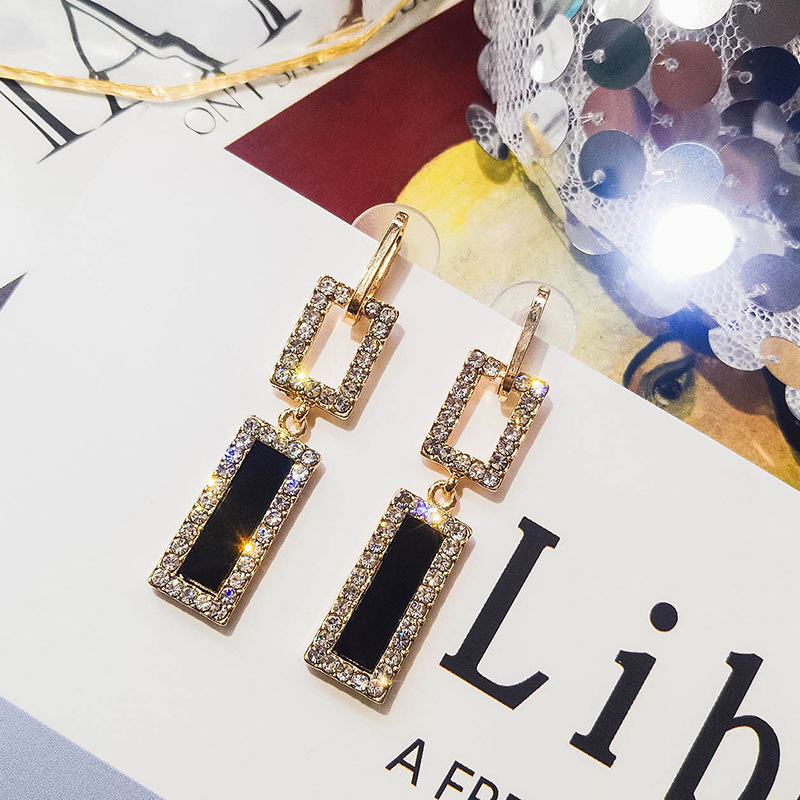 925 silver ear rings, high-end exaggerated forest-themed black flower earrings and pendants, super ethereal and girlish retro earrings for women 12 Item Picture