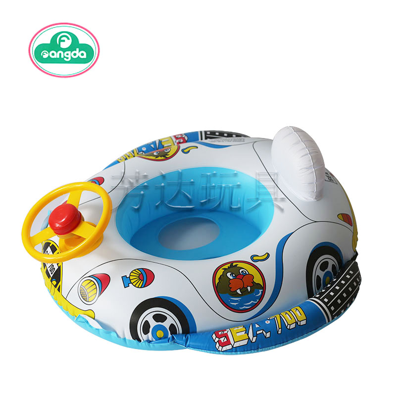 潮趣充气儿童游泳圈飞机游艇方向盘喇叭快艇pvc水上玩具坐圈浮圈