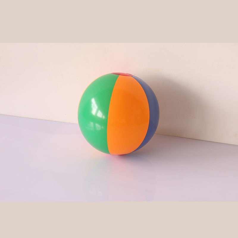 潮趣PVC充气玩具沙滩球装饰充气足球户外亲子玩具球可印刷logo彩球彩色详情图1