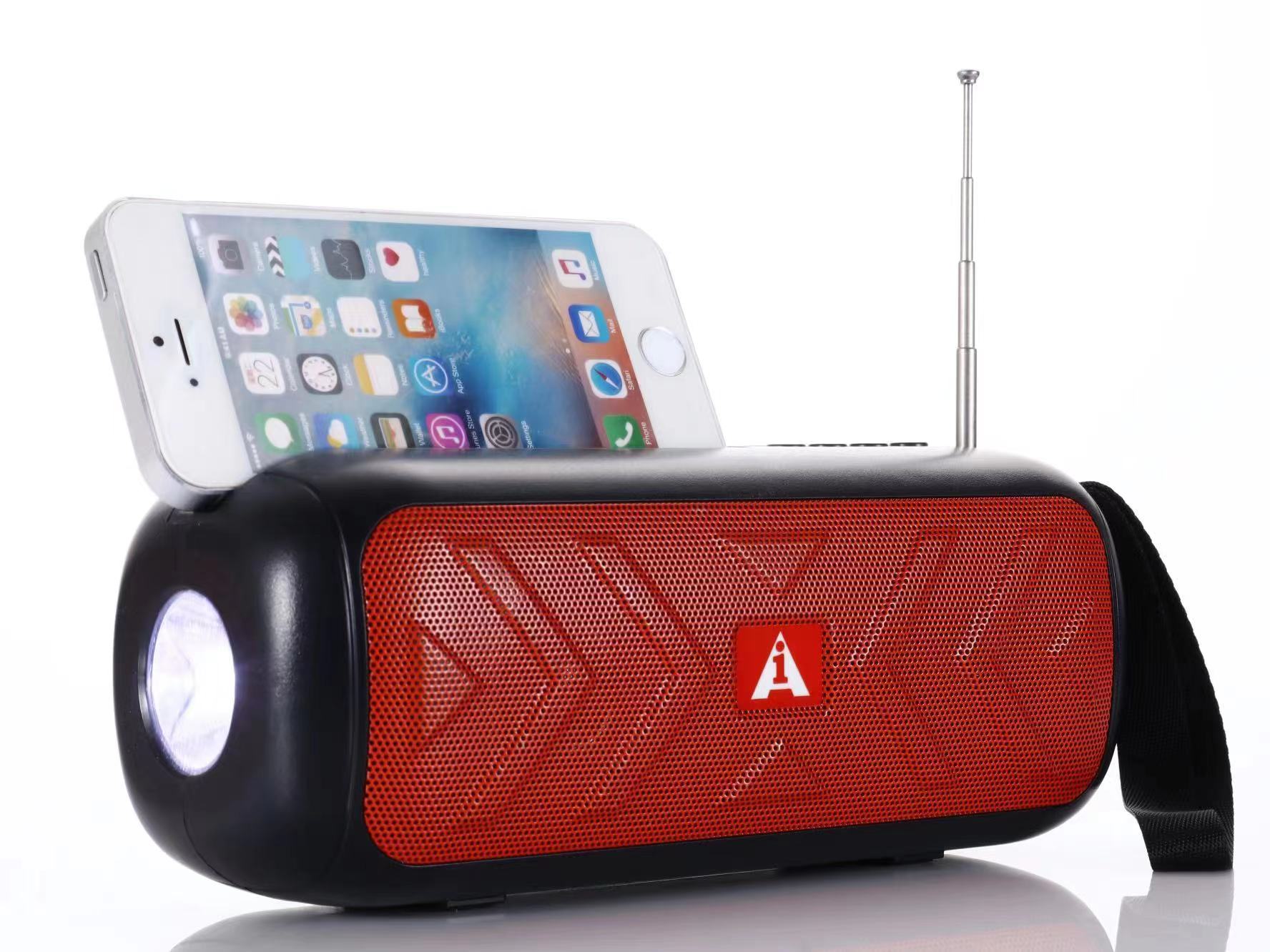 The Bluetooth speaker AL133 is equipped with a marquee light and can accommodate a USB flash drive and TF card. The radio is also equipped with a microphone Application Scenario