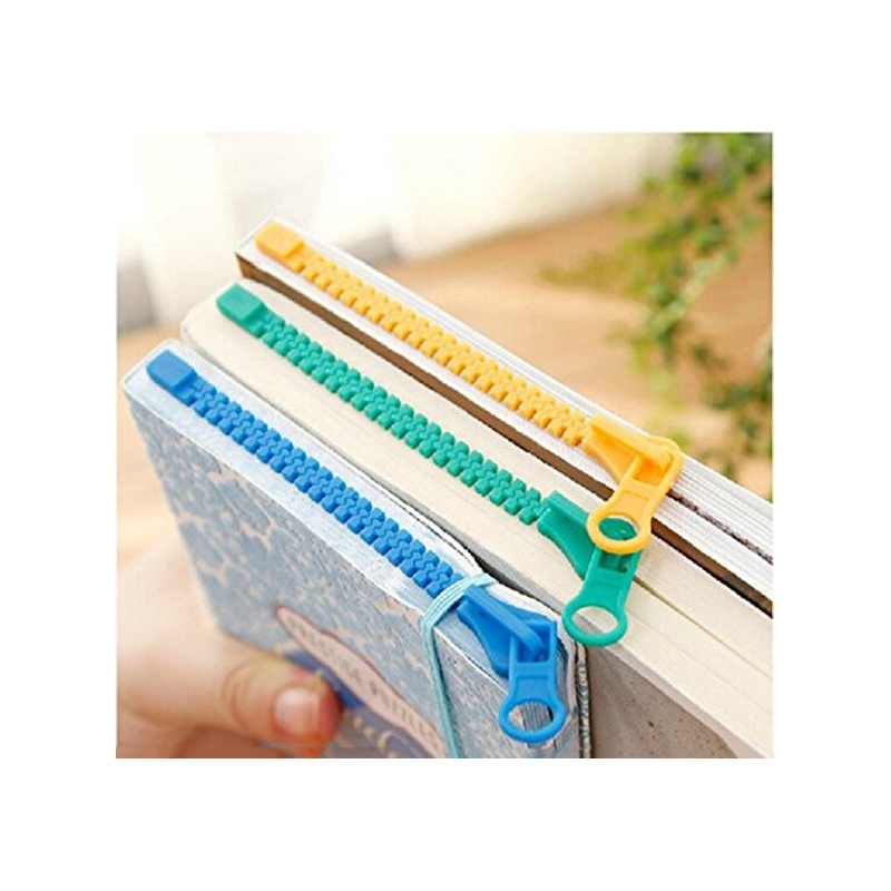 Creative zipper bookmark book marker Reading note notebook marker student reading book page folder Specification image