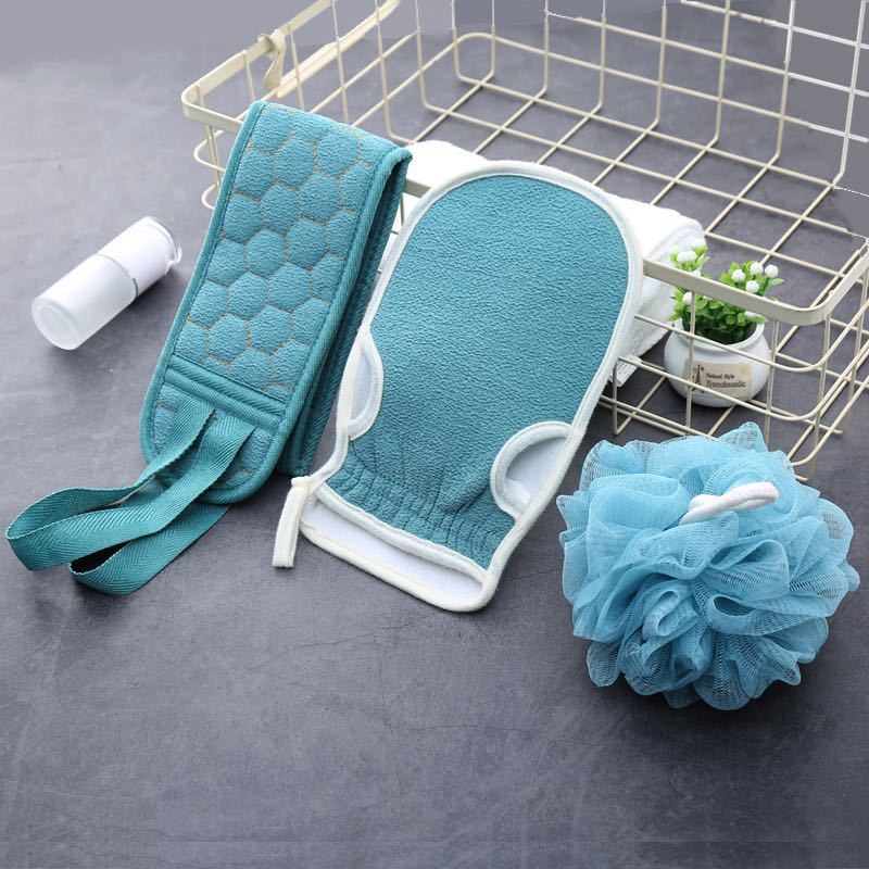 Bath flower pull back strip scrubbing towel cover Item Picture