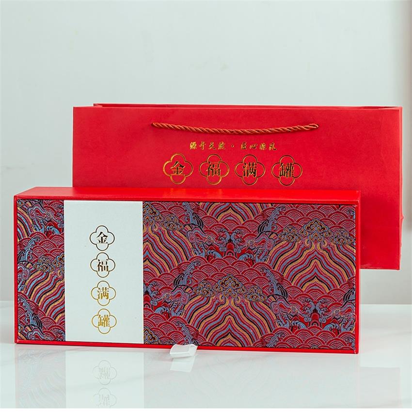 Kun Kun Ceramic Creative Ceramic Enamel Color Double Lotus Tea Jar Travel Portable Medium-sized Travel Sealed Storage Jar Gift Box Set of 6 pieces per box 069 Item Picture