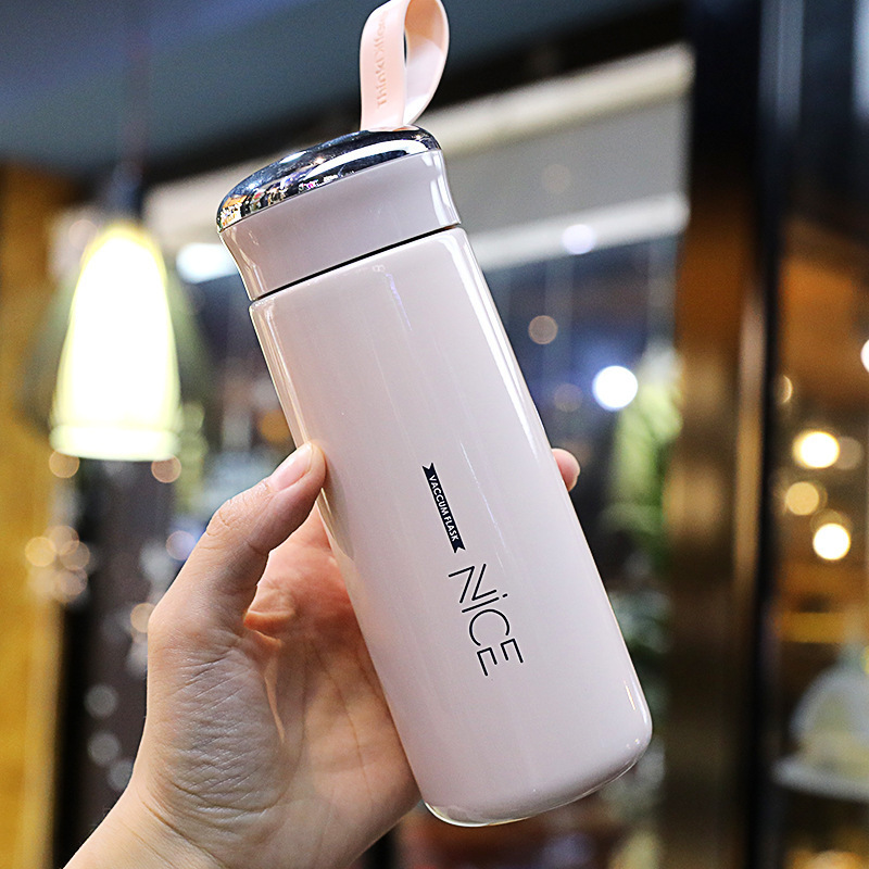 Double-layer glass water cup
