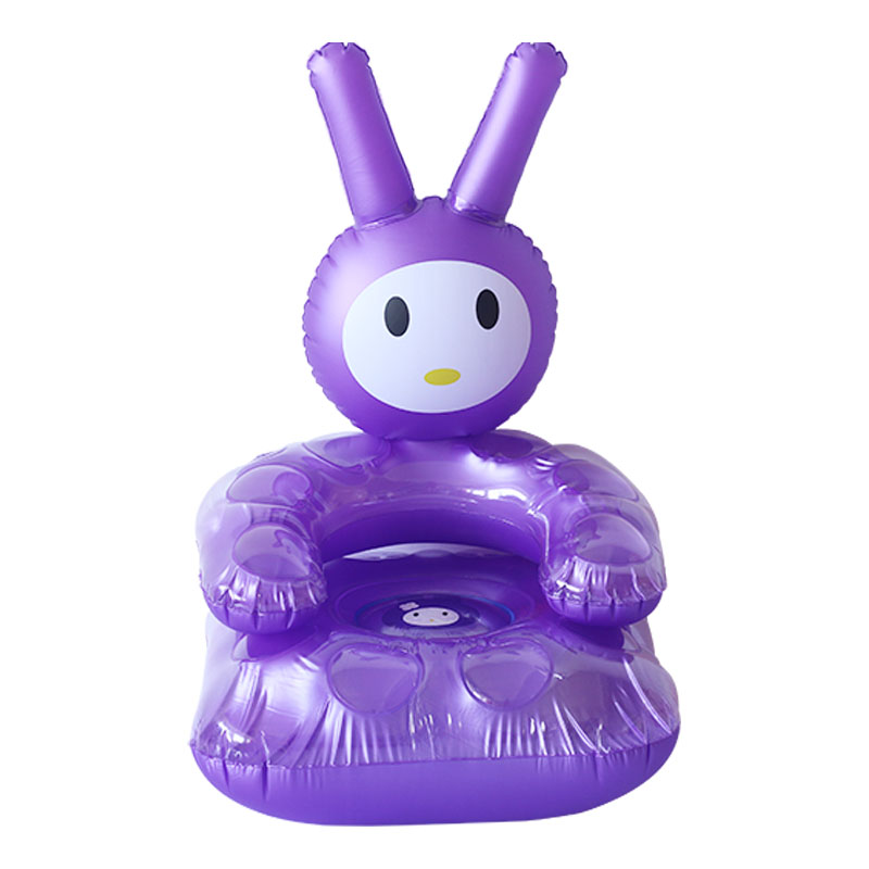 潮趣厂家直供充气兔子水晶沙发PVC儿童双层充气玩具座椅地摊货物详情图5