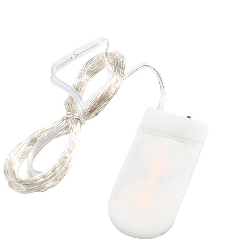 led button battery light, flower Christmas gift box, festival starry sky, waterproof copper wire decorative color light, copper wire light string details Picture