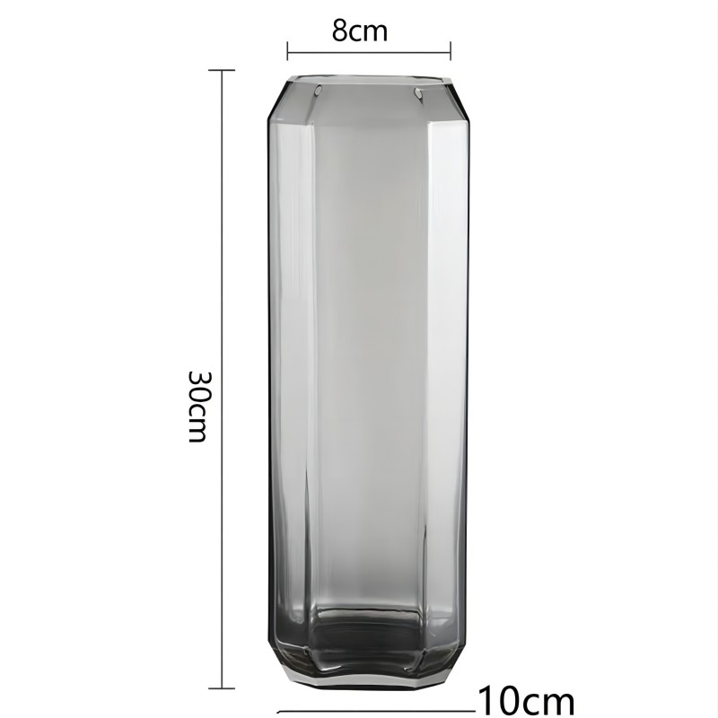 玻璃花瓶/鲜花插花花器/彩色玻璃花瓶白底实物图