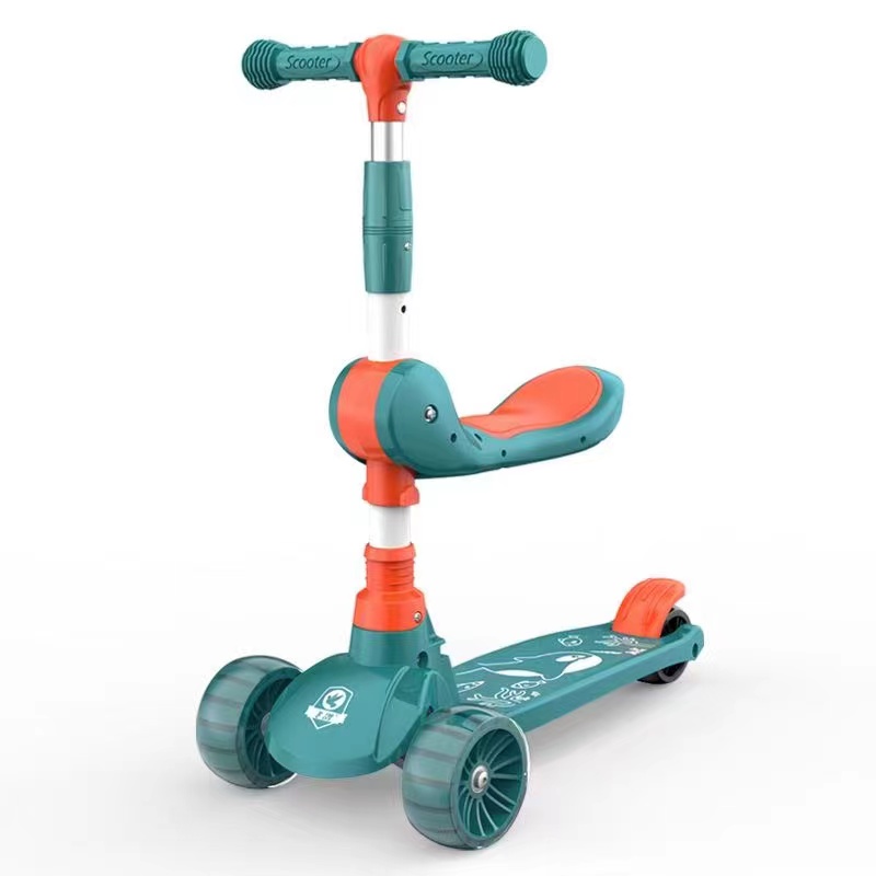 PU three-in-one electric scooter with lights details Picture