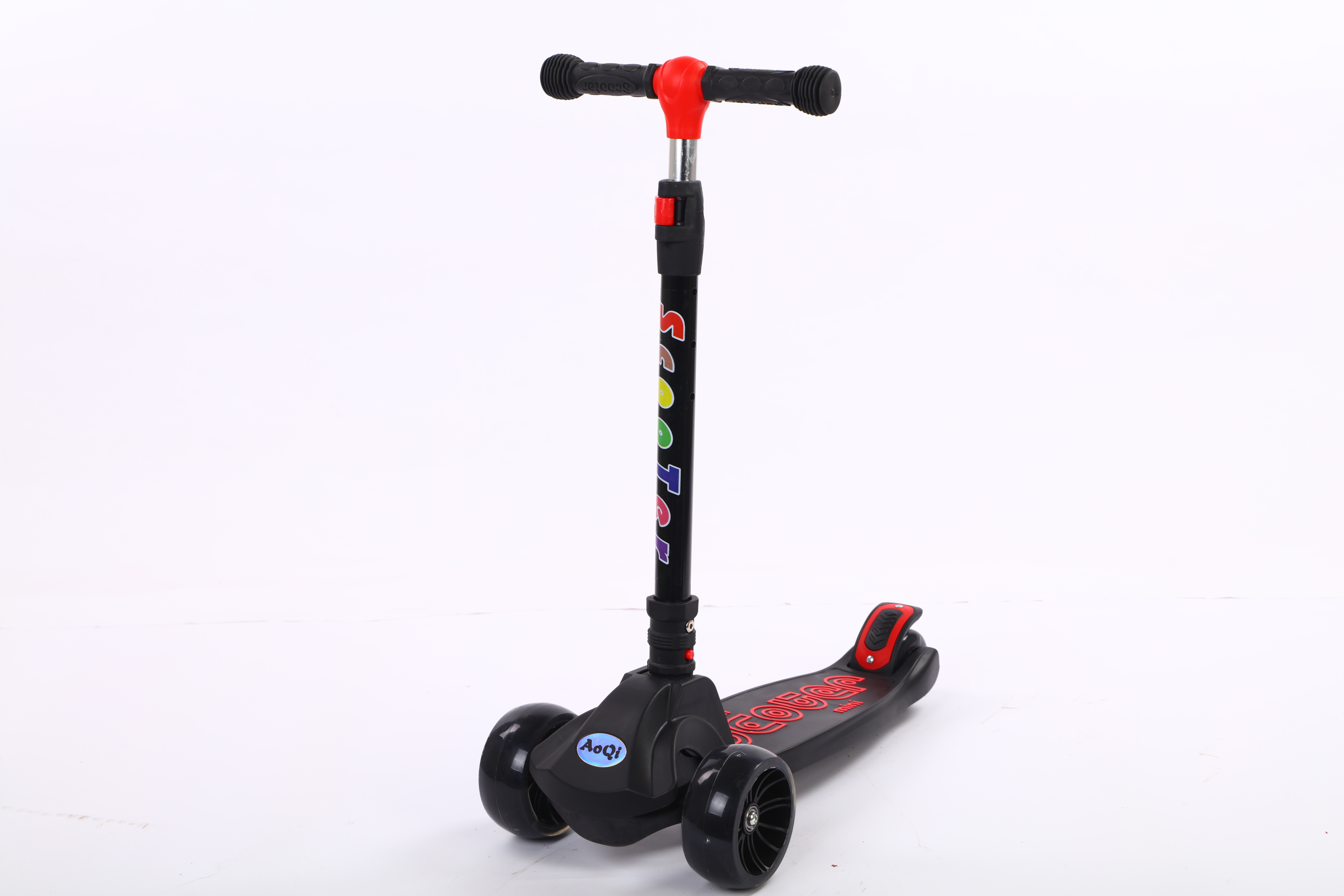 PU wheeled wide-wheel scooter with lights details Picture