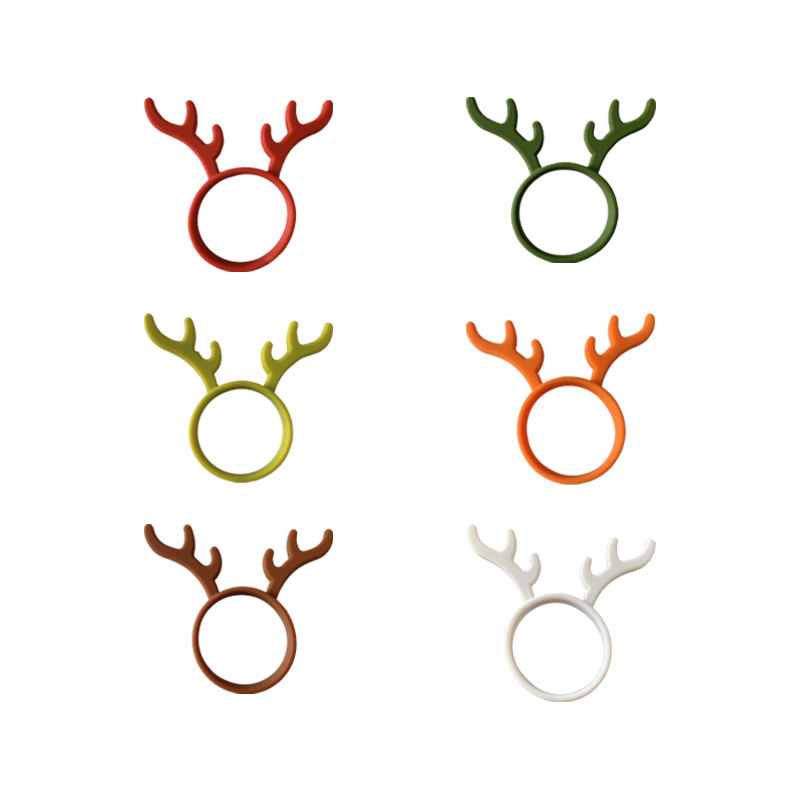 Creative antler wine bottle labels for family parties and gatherings, champagne and red wine bottle labels, white beer and cocktail differentiators, wine tags Item Picture
