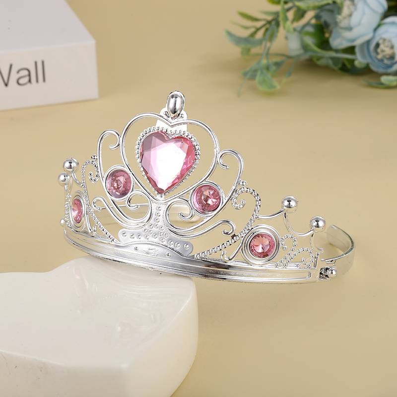 Heart-shaped set, regular crown, Korean-style crown wreath, medium-sized crown hat, little girl crown hat