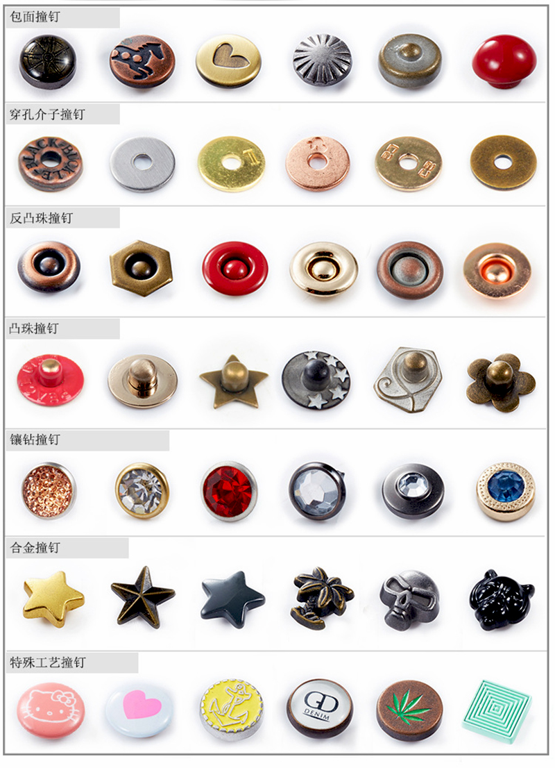 合金工字扣/高档牛仔扣/15m工装扣白底实物图