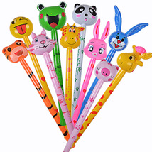 潮趣义乌PVC儿童充气玩具动物头长棒批发充气棒长颈鹿 地推玩具