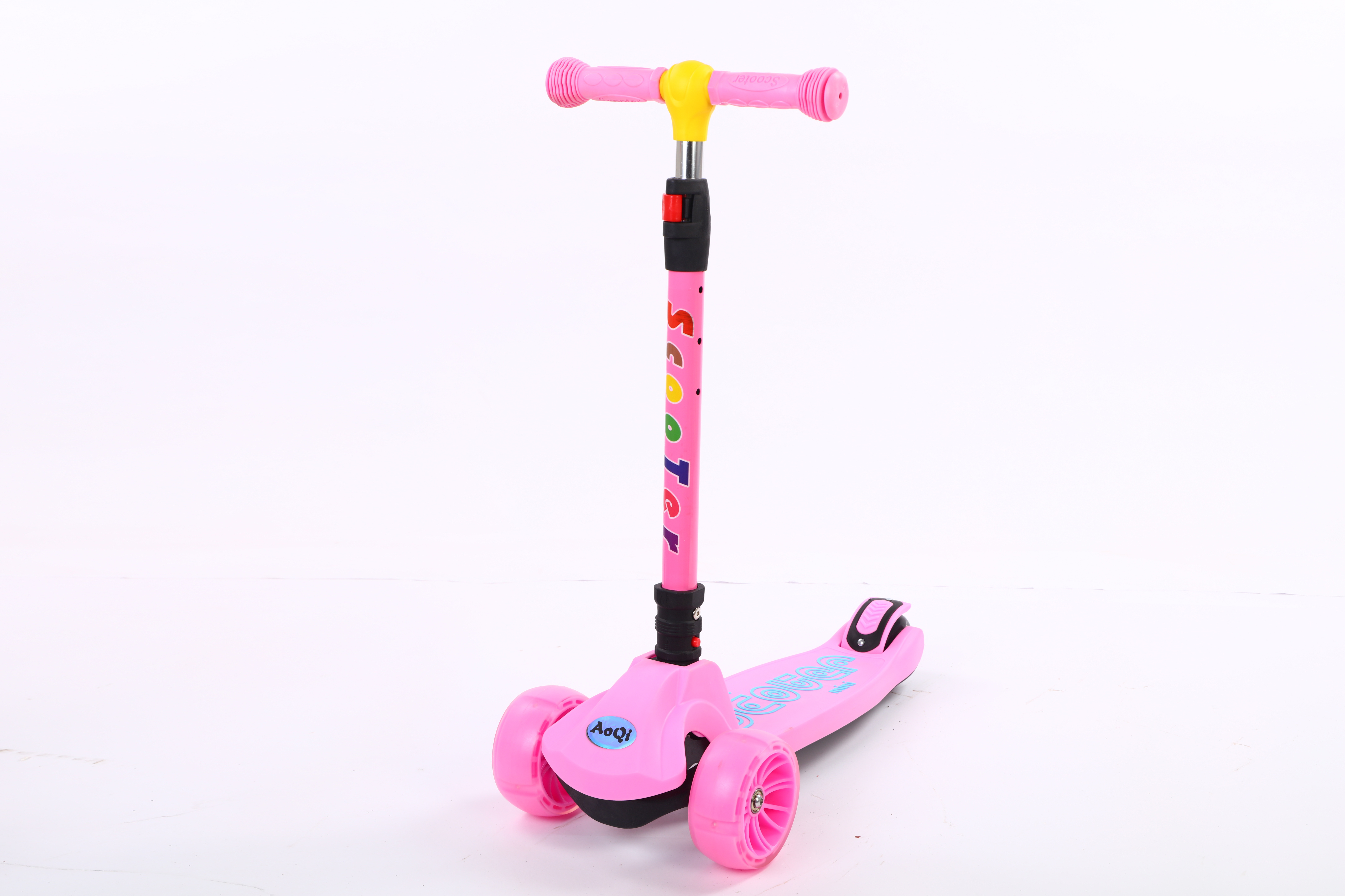 PU wheeled wide-wheel scooter with lights Item Picture