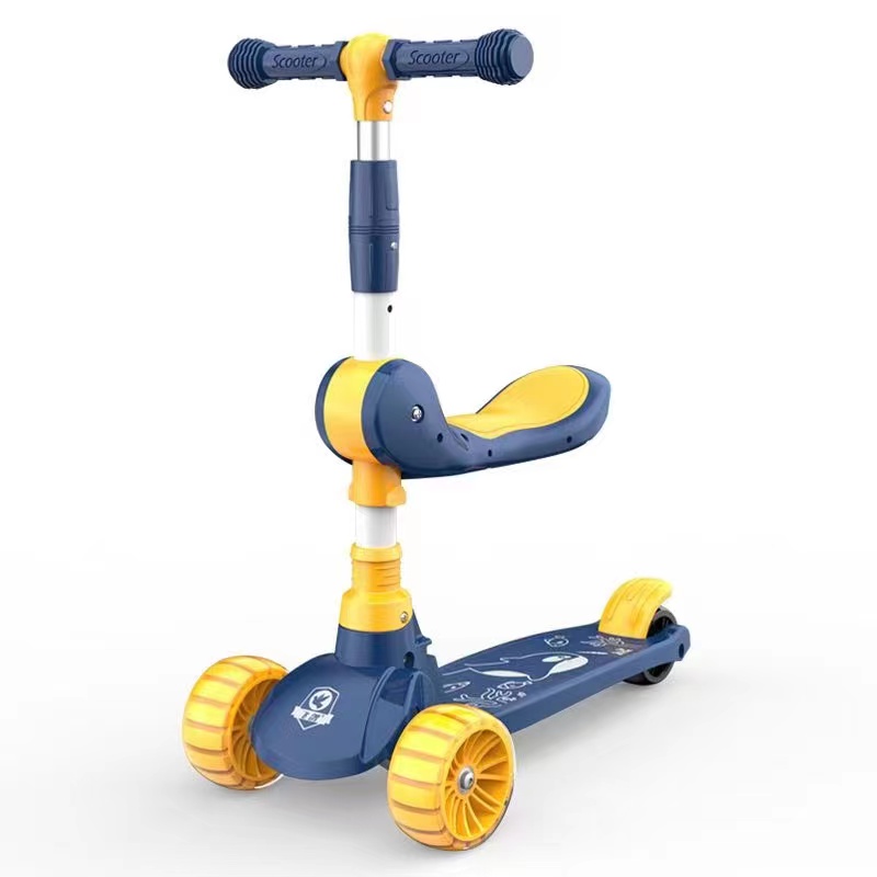 PU three-in-one electric scooter with lights Application Scenario