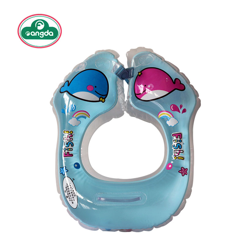 潮趣婴儿游泳腋下圈 儿童卡通腰圈 充气加厚环保U型PVC浮圈批发