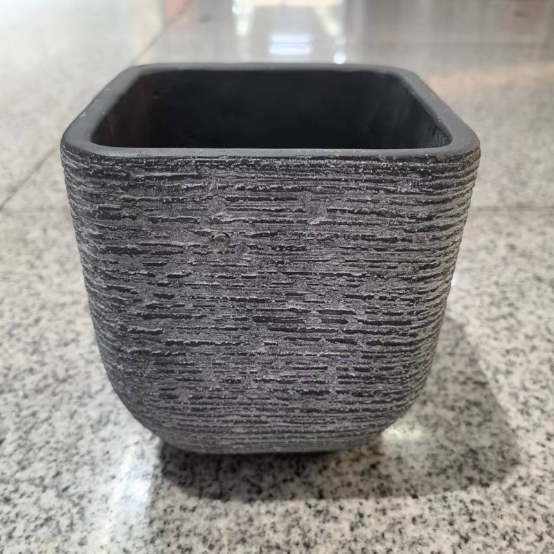水泥花盆种植物种植多肉园林布置插花镁泥圆形花盆可以放户外种植物园林布置插花工艺品花瓶sn-15