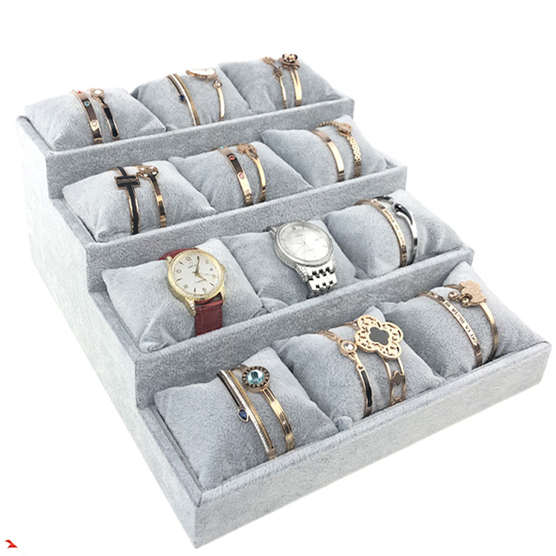 首饰展示架子饰品耳环架手表收纳盒手镯手链架阶梯手链架家用