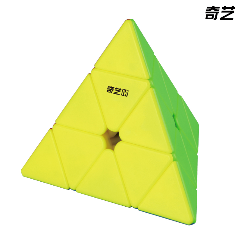 Wholesale of genuine magnetic colored pyramid stickers, Rubik's cubes, professional racing toys for beginners and children on QiYI Item Picture