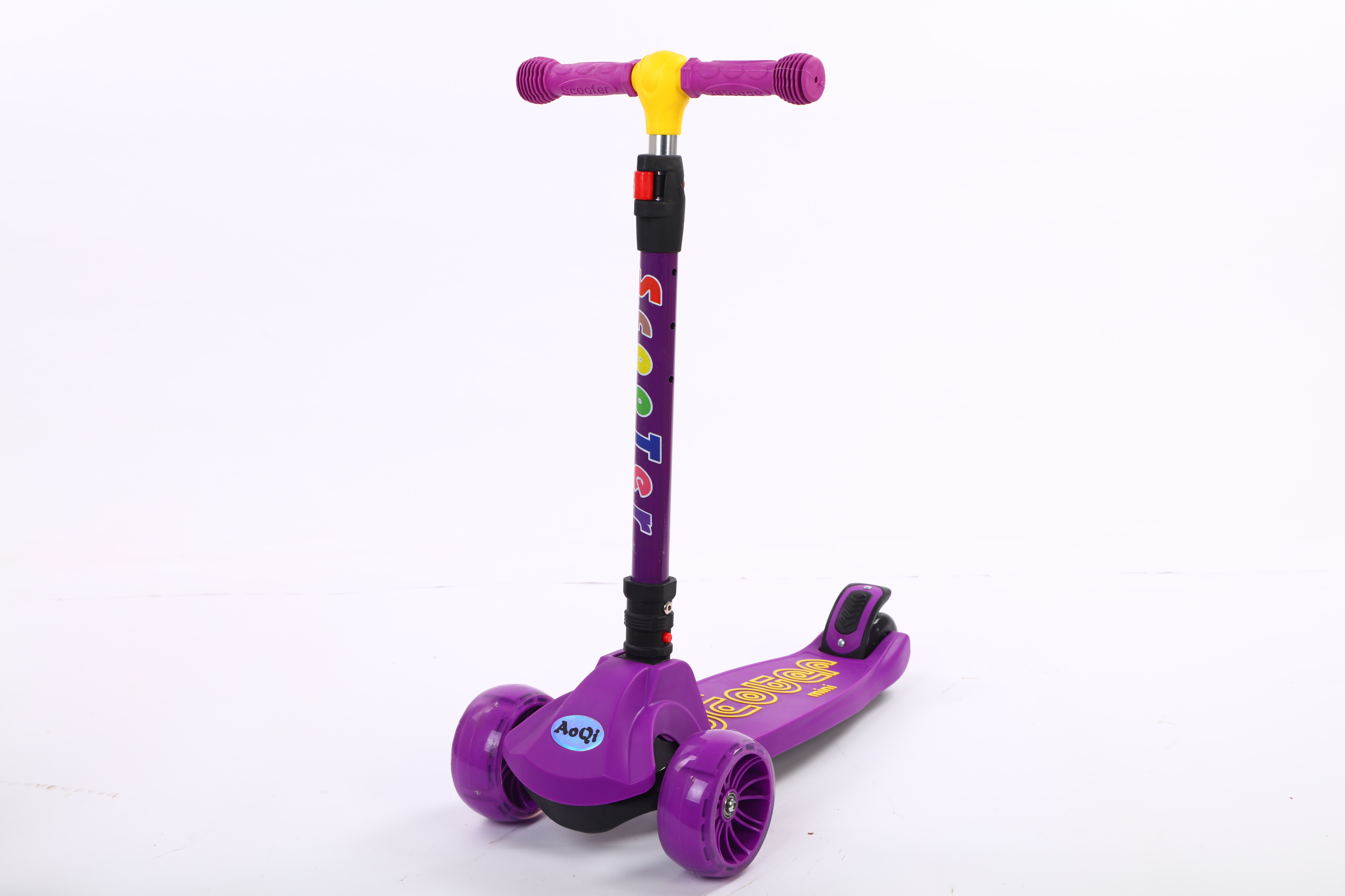 PU wheeled wide-wheel scooter with lights Specification image