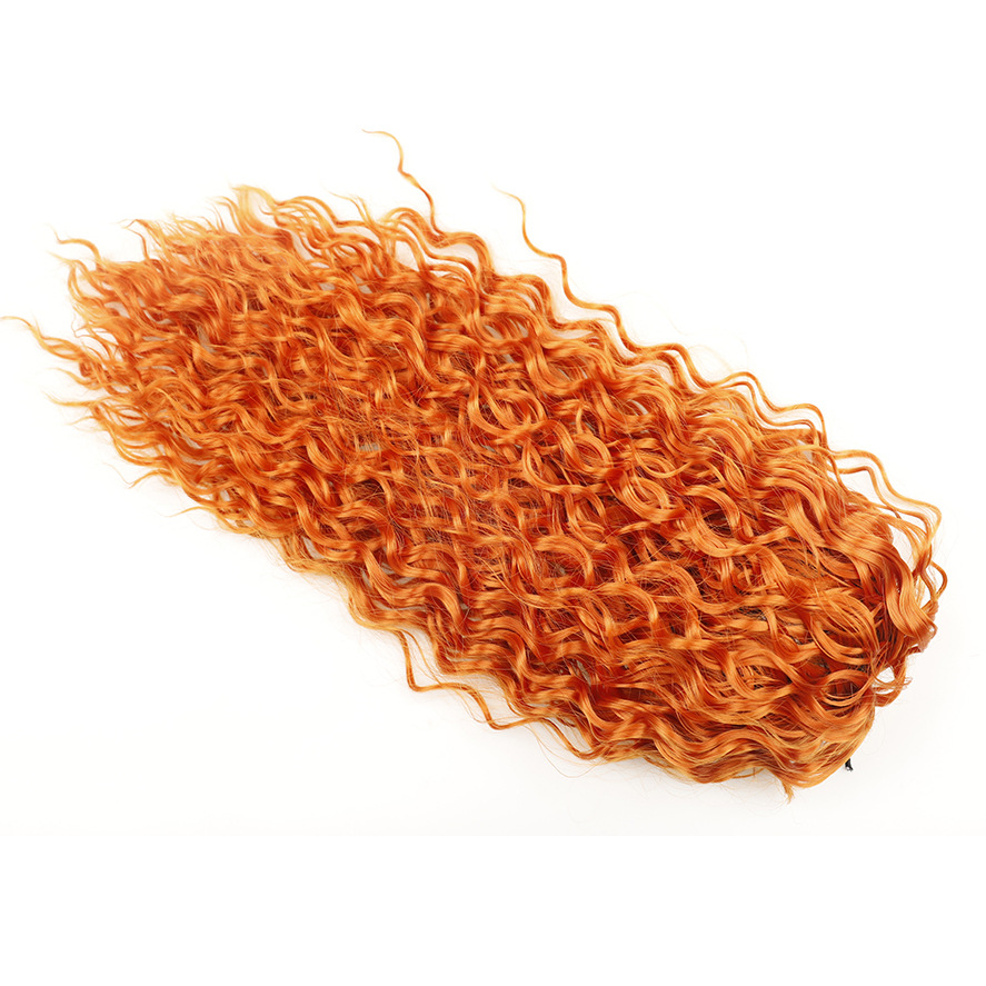 Cross-border African wig ponytail for women, 16-inch deep curly drawstring ponytail, drawstring net pocket small curly chemical fiber ponytail Specification image