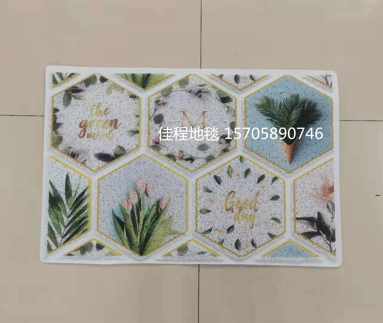 New 3D high-definition spray Indy mat, three-dimensional stone mat, three-dimensional simulation leaf anti-slip mat, foot mat, silk circle door mat, massage mat, silk circle digital spray Indy mat, carpet size: 40*60cm Application Scenario