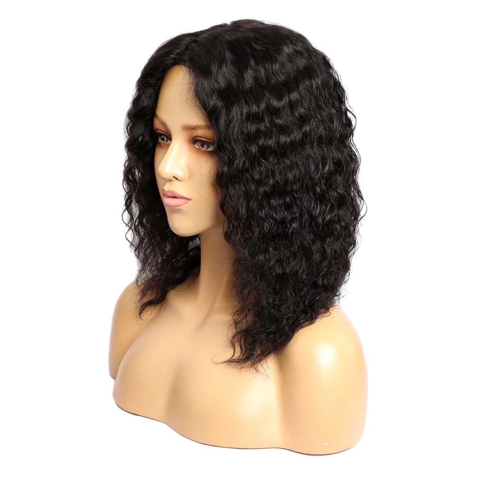 18, 20, 22, 24-inch deep-water wave heat-resistant synthetic wig, fully mechanized fake hair wig, black women's wig details Picture