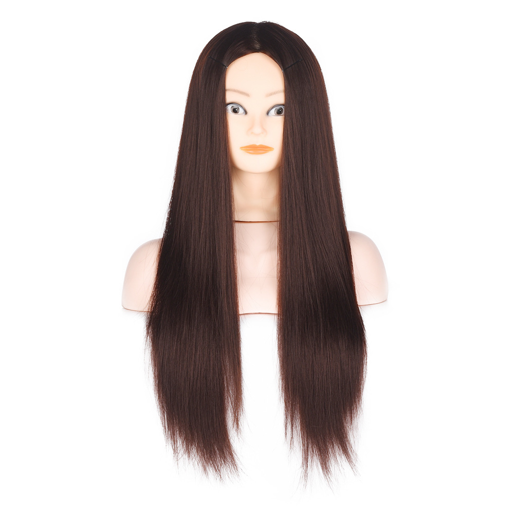 Wig model, hair bun, braiding practice, teaching head model, hairdressing, cutting and styling teaching wig head model Specification image