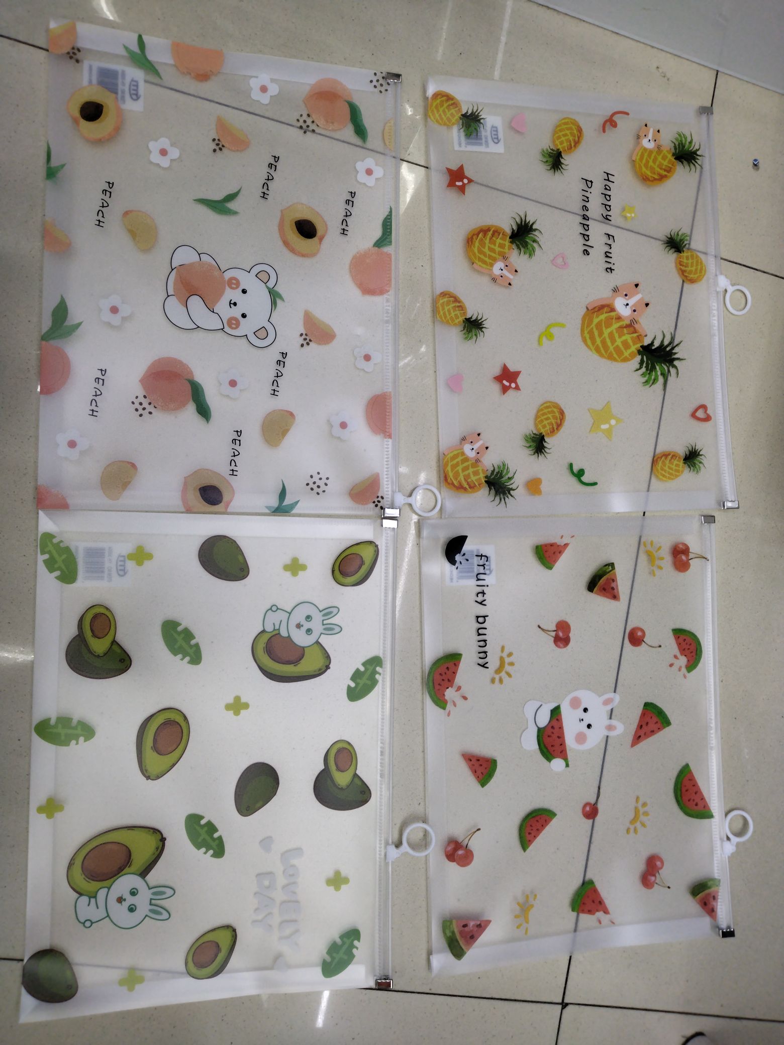 A4立体透明印花文件袋