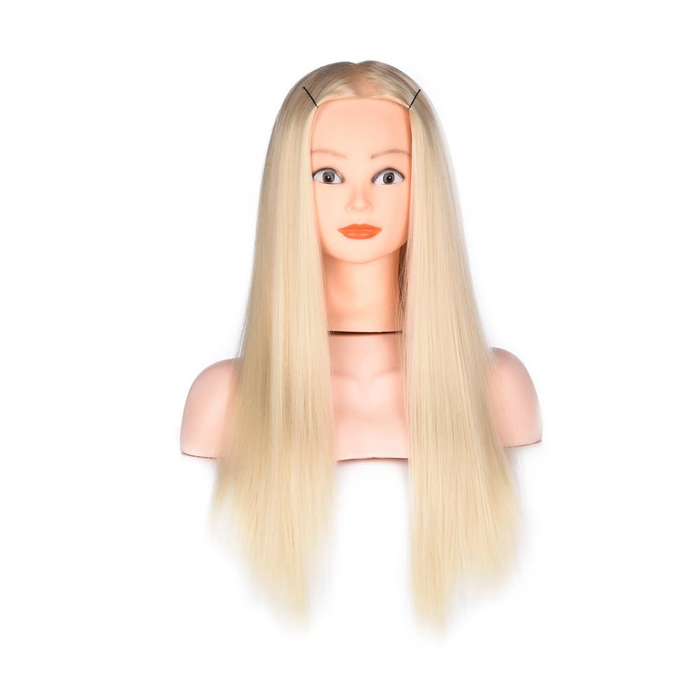 Wig model, hair bun, braiding practice, teaching head model, hairdressing, cutting and styling teaching wig head model Application Scenario