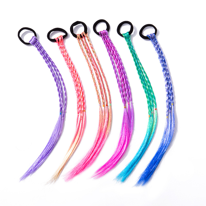 Wholesale of children's wigs, braids, dirty braids, ponytails, gradient braids, colorful braided hair ropes, headwear and hair accessories Application Scenario