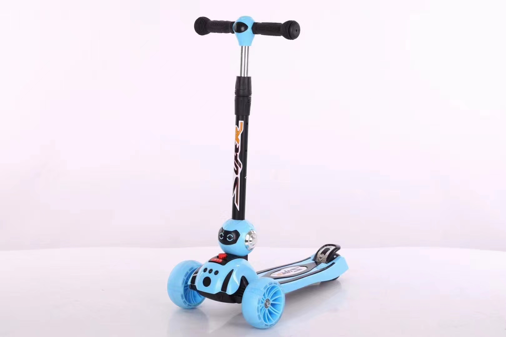Robot PU electric scooter with lights and music Application Scenario