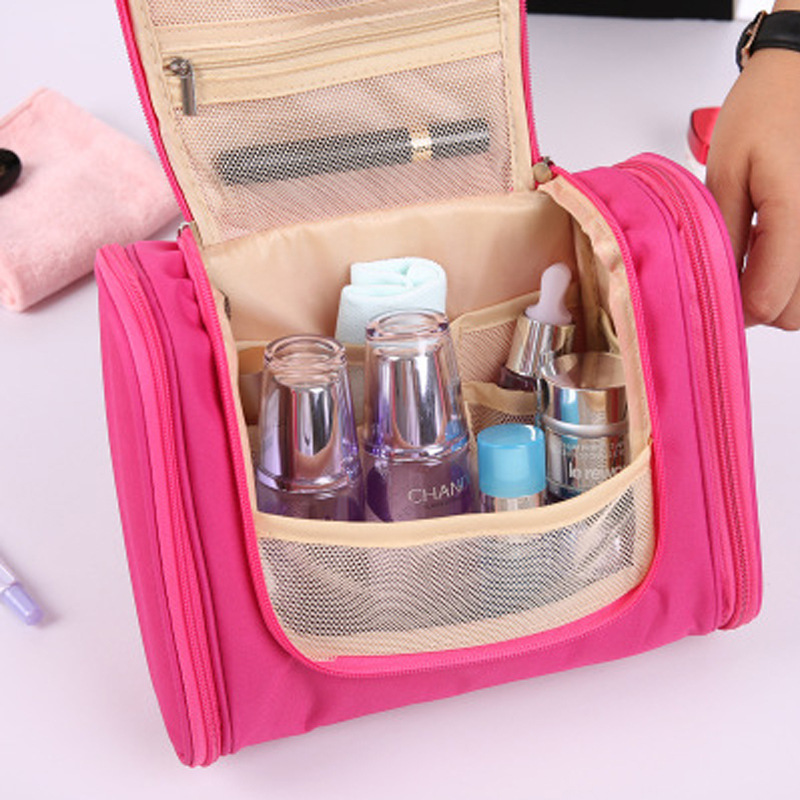 Multi-functional waterproof storage bag, hand-held large-capacity three-door toiletry bag details Picture