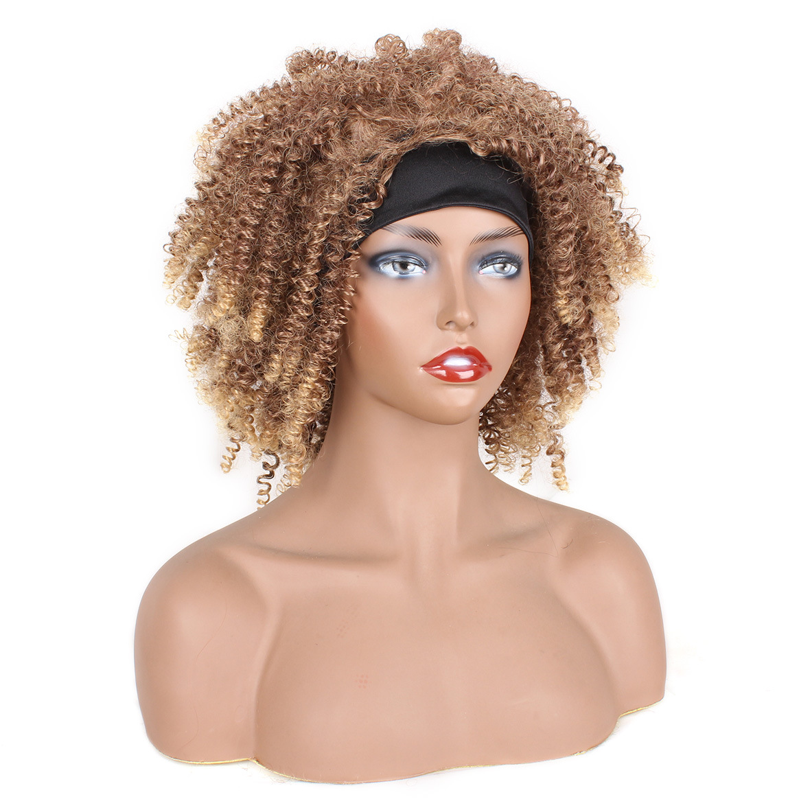 假发白底实物图