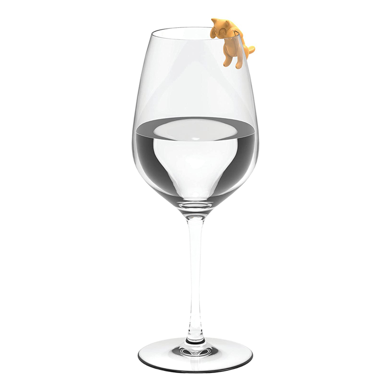 Etiquetas de copa de vino de plancha de gato creativo 3D gatito forma fiesta fiesta copa de vidrio de pies altos distintivos identificadores etiquetas de vino Item Picture