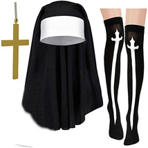 万圣节cosplay服装配件 修女套装十字架 丝袜套装 修女头巾 节日服装