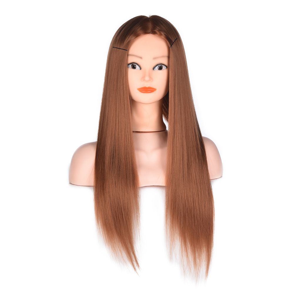Wig model, hair bun, braiding practice, teaching head model, hairdressing, cutting and styling teaching wig head model details Picture