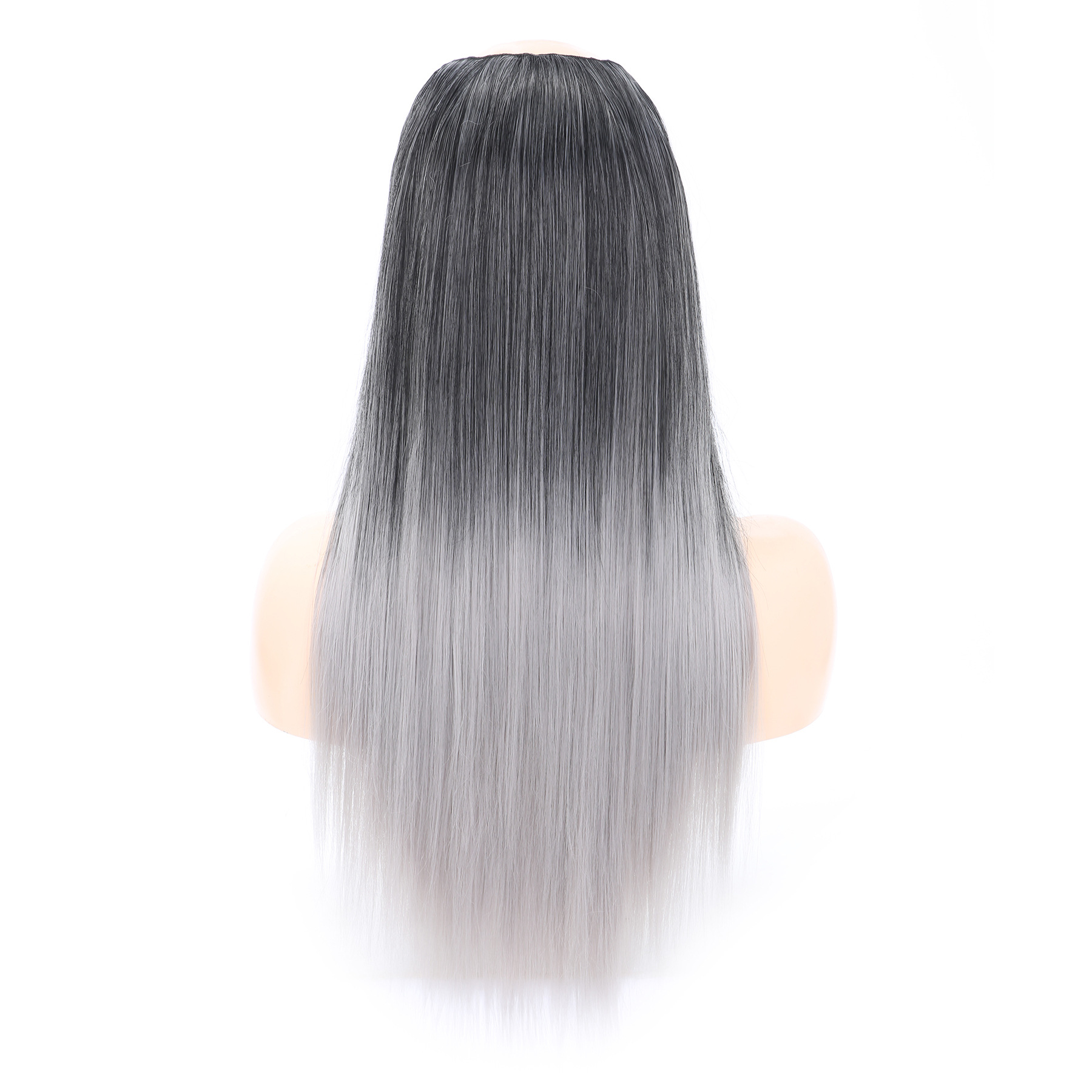 European and American wigs, half wig, long straight U-shaped wig, wig, synthetic fiber false wig Specification image
