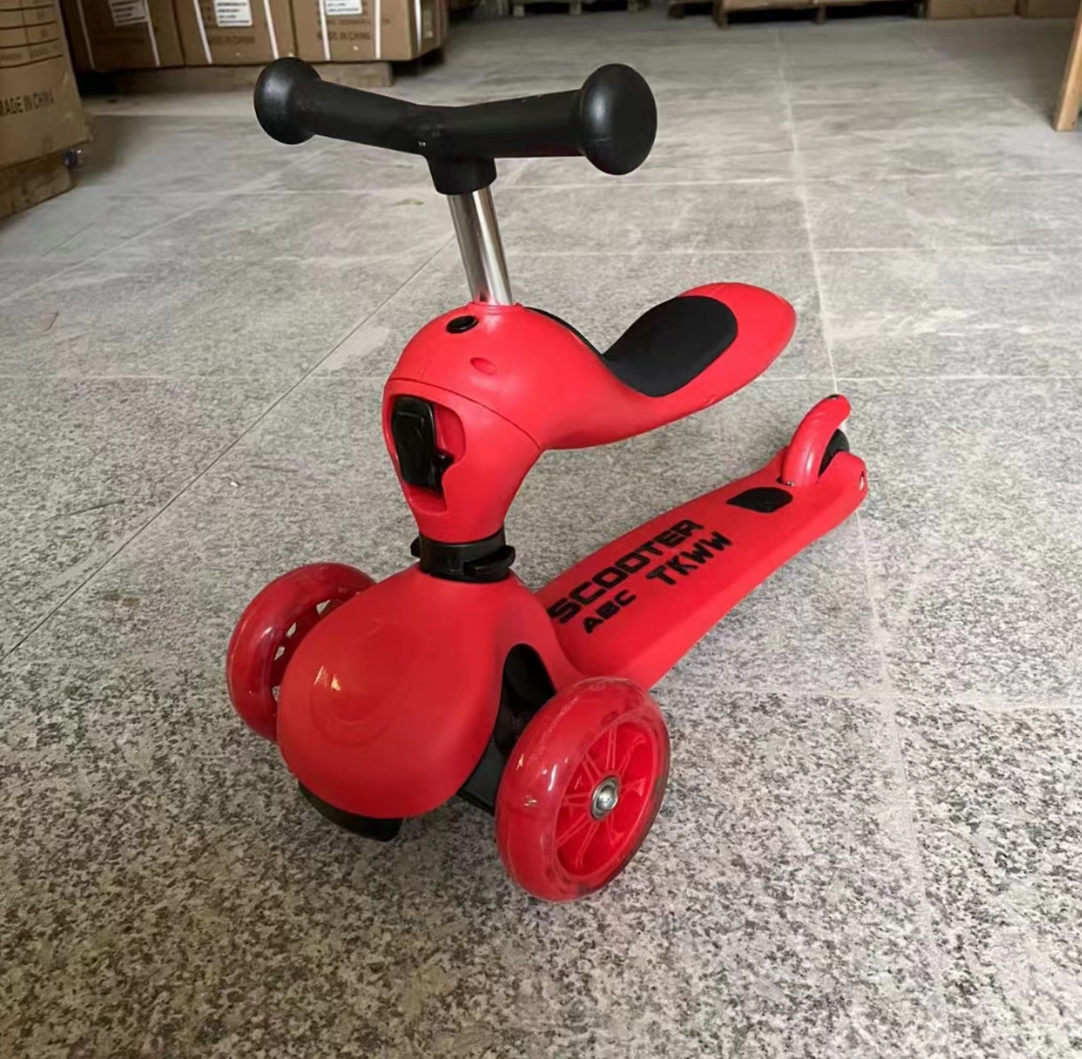 Two-in-one Xiaomi high-PU small wheel with light scooter
