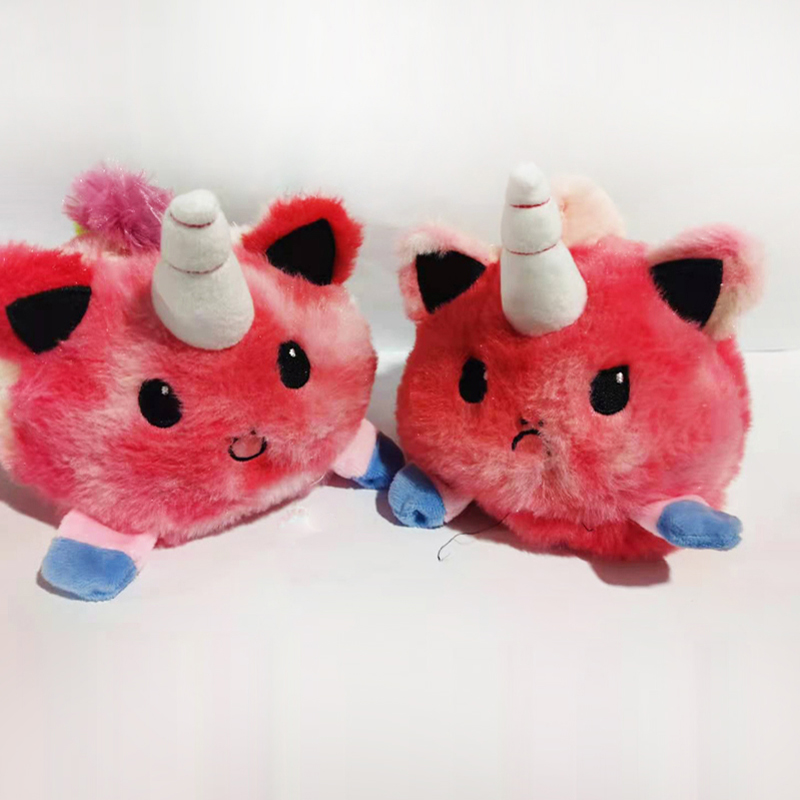 Export of 15-centimeter mixed-color plush toys, flip plush cats and plush dragons Specification image