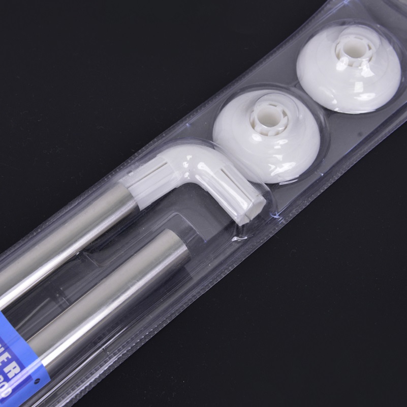 不锈钢浴帘干湿分离支撑杆窗帘杆阳台卫生间浴帘杆80*80cm吸塑泡壳杆子