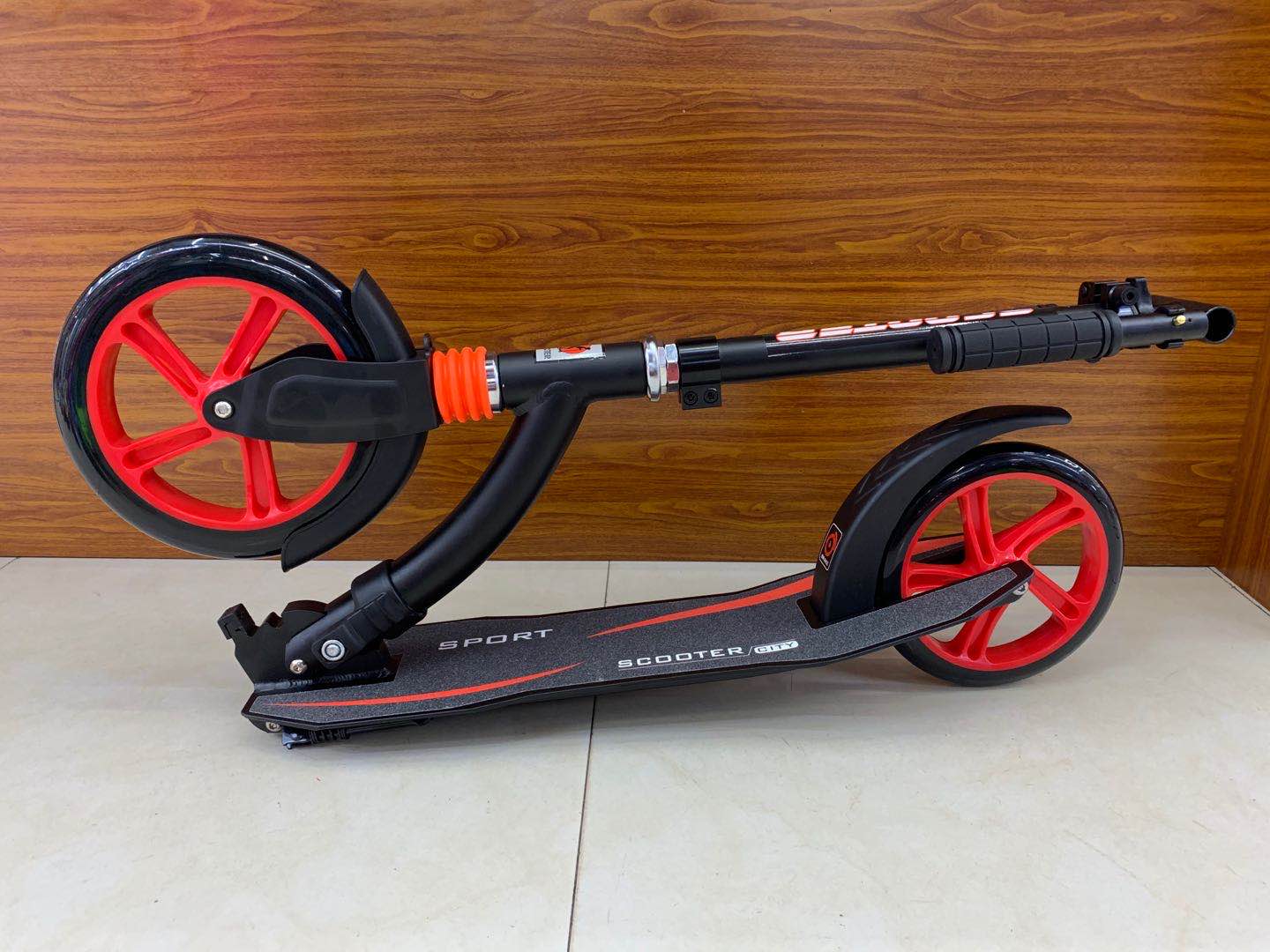 PU200mm large wheels, half iron and half aluminum with handbrake Specification image