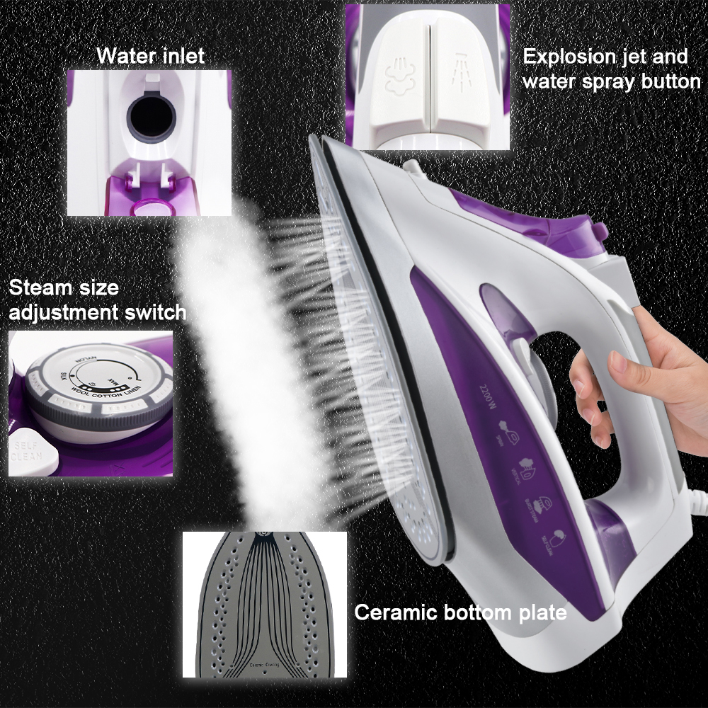 قانون الأوروبية 2200W مكواة بخار ثلاثية الأبعاد بخار المنزلي R.1233. Specification image