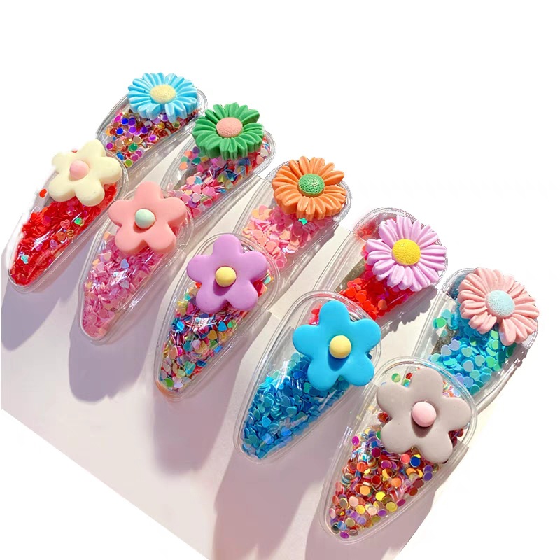 Hairpin, flower-shaped cartoon Korean hair accessory, new princess fruit cute bb hair clip for little girl baby Application Scenario