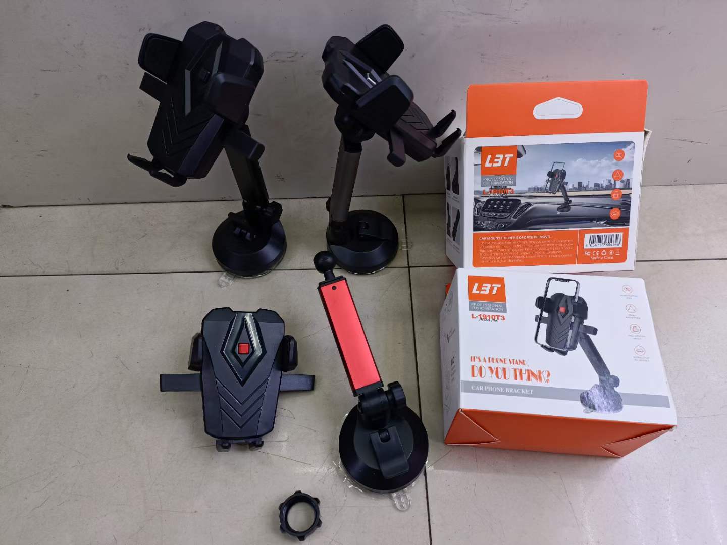 1910T3三段拉伸吸盘手机支架