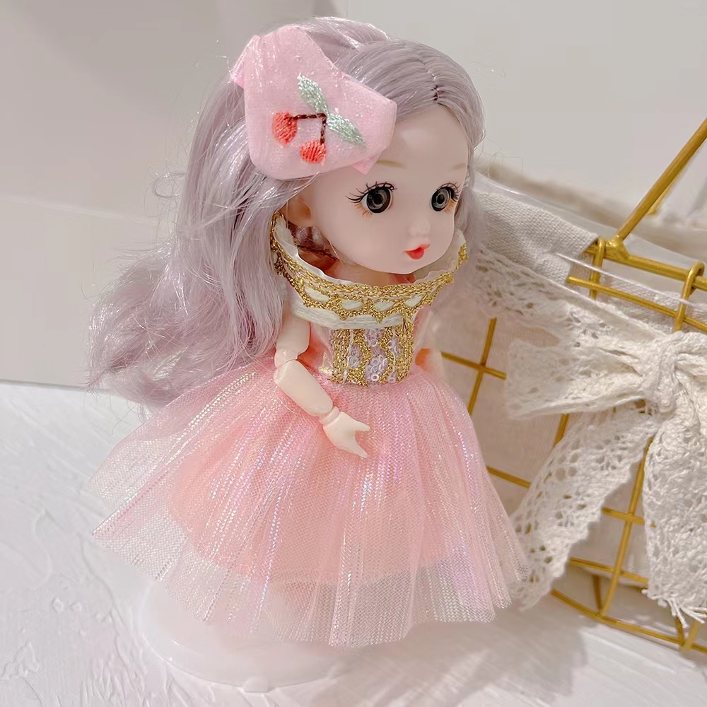 16厘米婚纱款芭比娃娃音乐版糖胶材质MR-37