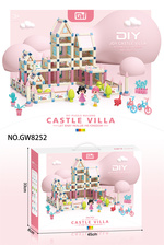 义乌市力天玩具巨爆款梦幻3D积木拼搭城堡别墅公主女孩