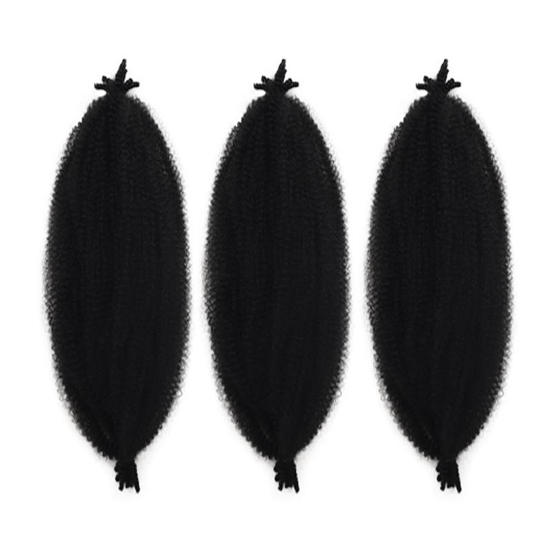 Wig, braid, synthetic Crochet Hair, Spring Afro Twist Crochet Hair, hand-torn caterpillar Specification image