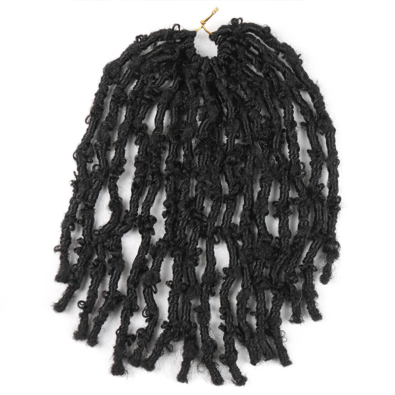 Box Butterfly Crochet Hair manufacturer Straight hair synthetic fiber Crochet three-strand braid butterfly curved dirty braid Specification image